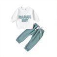 thumbnail image 1 of Chandail en Molleton Imprimé Lettre pour Enfant Garçon Fille Manches Longues Col Rond Hauts Automne Décontracté Ample Pull Deux Pièces Robe Bébé Fille Vêtements de Noël Ensemble 4 Mois Vêtements Bébé Fille Réception, 1 of 9