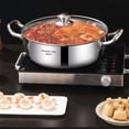 thumbnail image 2 of Stainless Steel Soup Pot With Glass Lid, 12.6 Inches Diameter, Extra Thick Bottom, Household Cooking Pot, Induction Compatible, 4L Capacity, 2 of 9
