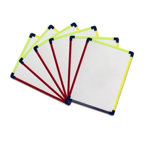Tableau blanc d'effacement à sec magnétique de cadre coloré 9" x 12" Lap Whiteboard ( PORTABLE MAGNETIC BOARD )