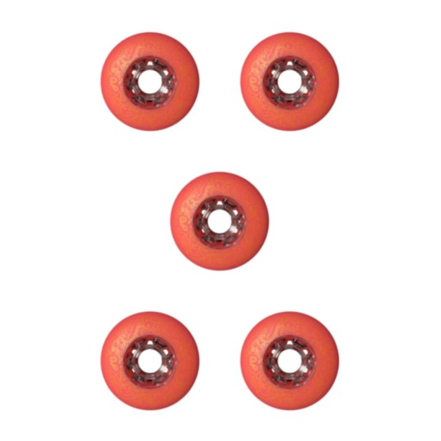 Youkk 2pieces Silent Grip Enhanced And Widened Support - Inline Roller Skate Wheel For Professional red 76mm 5Set