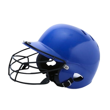 jinwen Casque de Baseball pour Frapper Respirant avec Masque Facial pour Match Tournoi Sports Bleu