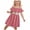 Pink, variant on Kogui Cute Dresses for Kids Girls Birthday Party Dress Ruffle Sleeve Sequin Dots Floral Tulle Dress Size 6-7 (Dark Green,6-7 Years)