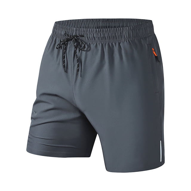 ohmzyzo Men's Athletic Running Shorts Workout Gym Short Quick Dry Lightweight Tennis Basketball with Zipper Pockets