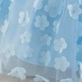 thumbnail image 4 of Robes pour Filles Robe de Princesse pour Tout-Petites Robe de Fête Premier Anniversaire avec Broderie de Fleurs 3D Robes pour Bébé Bleu 7 Ans-8 Ans, 4 of 6