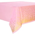 thumbnail image 2 of Black and Gold Bronzing Disposable Tablecloth Plastic 274 cm x 137 cm for Birthday Wedding Party Use, 2 of 2
