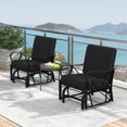 thumbnail image 3 of Patiojoy Outdoor Glider Chair Smooth Rocking Single Chair w/ Thick Cushions & Heavy-Duty Metal Frame Black, 3 of 9
