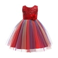 thumbnail image 4 of Robes d'Anniversaire pour Filles, Petites Filles, Tulle Coloré, Nœud, Robe de Fête d'Anniversaire à Fleurs, Robes pour Enfants, 4 of 4