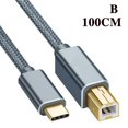 thumbnail image 4 of SUTENGDA 19.6” USB Type-C to USB B 2.0 Printer Cable  Grey, 4 of 10