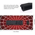thumbnail image 5 of Red Spider Web Gaming Mouse Pad XL, Extended Stitched Edges Mousepad, Large Mouse Mat Desk Pad, Long Non-Slip Rubber Base Mice Pad（35.5x16 Inch）, 5 of 5