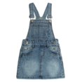 thumbnail image 1 of KIDSCOOL SPACE Baby Little Girls Skirt,Ripped Soft Strechy Denim Girls Summer Overalls Dress, 1 of 5