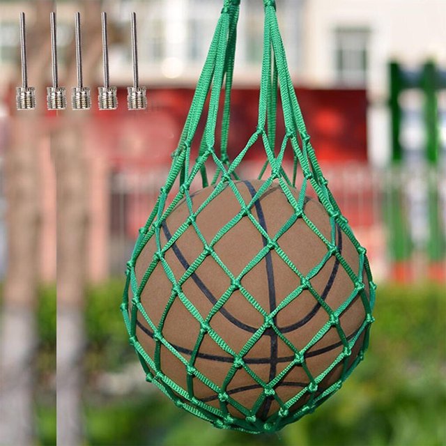 pitrice Mesh Ball Bag Basketball Ball Carry Mesh Equipment Bag Mesh Storage Net Bag Holder Green