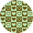 thumbnail image 1 of Ahgly Company Machine Washable Indoor Round Transitional Dark Bronze Brown Area Rugs, 3' Round, 1 of 7