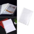 thumbnail image 3 of MasteelfCA 100pcs Sheet Protectors Clear Design A4 11 Hole Paper Cover Loose Leaf Protector Paper File Protect Bag (Thicker 8C for Important Document), 3 of 7
