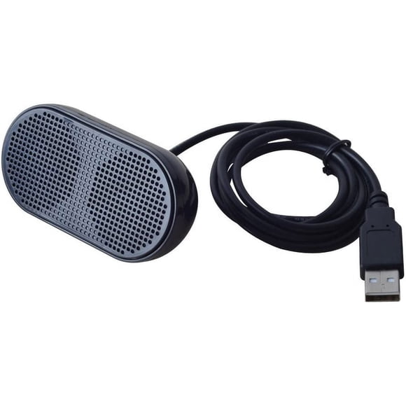 Haut-parleur Mini USB Haut-Parleur d'Ordinateur Haut-Parleur Stéréo Multimédia Alimenté pour Portable Ordinateur Portable PC (Noir)