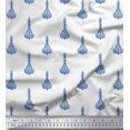 thumbnail image 1 of Soimoi Poly Georgette Fabric Leaves & Floral Block Print Fabric by Yard 42 Inch Wide, 1 of 3