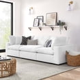 thumbnail image 1 of Modway Commix 3 Piece Down Filled Overstuffed Sectional Sofa Set in Pure White, 1 of 10