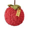 thumbnail image 4 of Towels for Bathroom, Set of 1 Cute Fruit Decorative Fuzzy Ball Hand Towel with Loop for Kitchen, 4 of 5