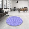 thumbnail image 4 of Ahgly Company Tapis de Zone Rectangulaire Transitionnel Bleu Ardoise Clair pour Intérieur, Lavable à la Machine, 6 Pieds x 9 Pieds, 4 of 7