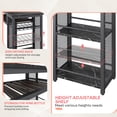 thumbnail image 4 of Bestier 3 Piece Bar Table Counter Height Pub Kitchen Dining Table Set in Black Marble, 4 of 7