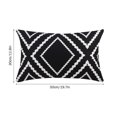 thumbnail image 3 of VogueV Housse d'Oreiller Imperméable 30x50cm - Protège-Coussin d'Extérieur Réversible Noir, 3 of 6