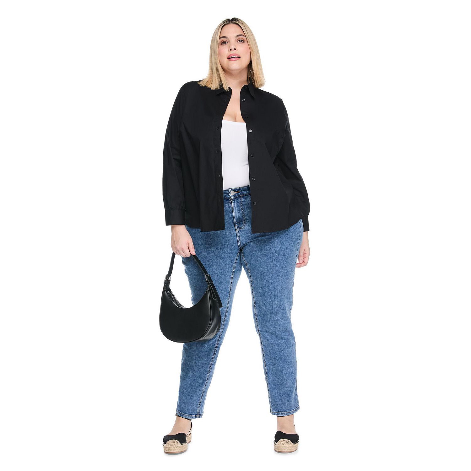 Lane Bryant Women's Plus Poplin Button-Up Shirt
