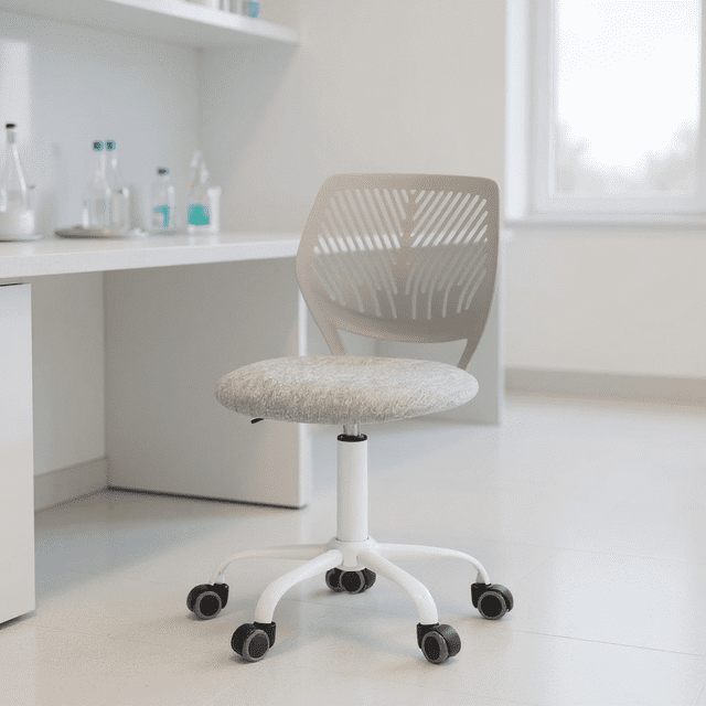 Homy Casa Tabouret Ergonomique de Dessin Réglable Pivotant avec Contrôle de Hauteur et Base à Roulettes pour Laboratoires, Essais de Recherche et Espaces de Travail Cliniques