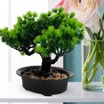 thumbnail image 3 of OULII Simulation Bonsai Tree Faux Bonsai Tree Green Plastic 1Pack, 3 of 5