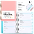 thumbnail image 4 of A6 Mini Password Book – Spiral Bound Pocket Notebook with Alphabetical Tabs (4.25x5.7in, Durable PP Cover), 4 of 6