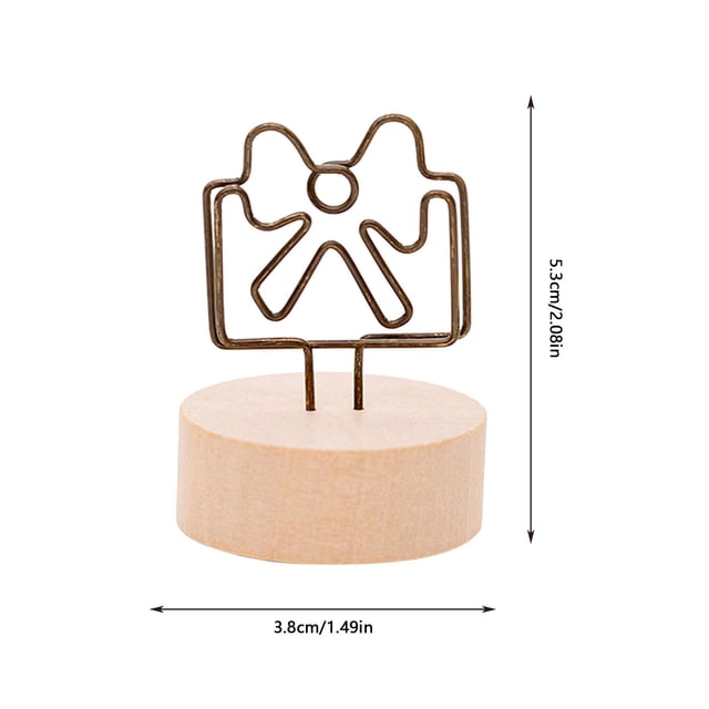 pdqouc Wooden Card Holders Wire Shape Table Photo Holder for Wedding Party Gatherings office Desk Versatile Desk Accessory for a touch of Class and Organization