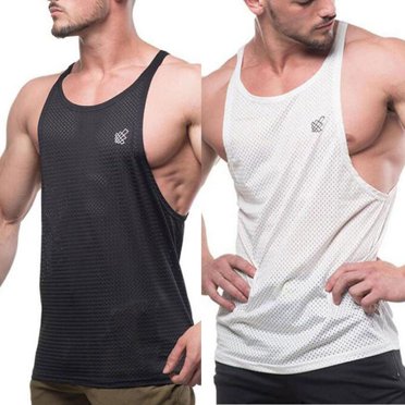 XZNGL Tank Top Men Muscle Sleeveless Shirt Tank Top Bodybuilding Sport Fitness Workout Vest