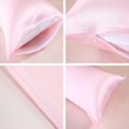 thumbnail image 3 of Milaget Silk Pillowcase Both Sides Pillow Case Cover Queen Size Zipper Pink, 3 of 8