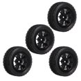 thumbnail image 2 of 1/16 Scale RC Car Tires, 4Pcs Strong Cushioning Replacement RC Tires  For Remote Control Model, 2 of 8