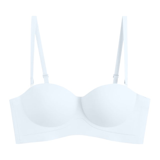 RKSTN Bras for Women Traceless Comfortable No Steel Ring Removable shoulder strap Convertible Bras Solid Color Breathable Gathering Push up Strapless Bras
