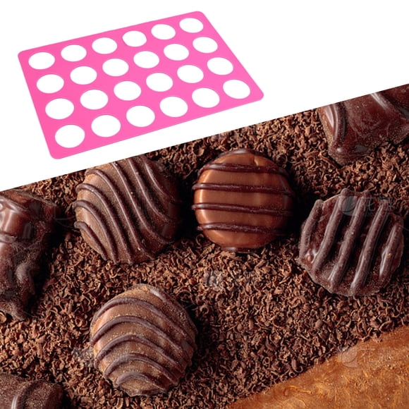 Round Silicone Moulds and Chocolate Decorating Tools for DIY Baking Kitchen - Round Cheese Chocolate Mat Cookie Stencil and Bakeware Accessories