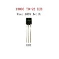 thumbnail image 3 of Almencla 4x100 Pièces Transistor de Courant Électronique Triode 13003 400V 1A 0,8w NPN TO-92, 3 of 8