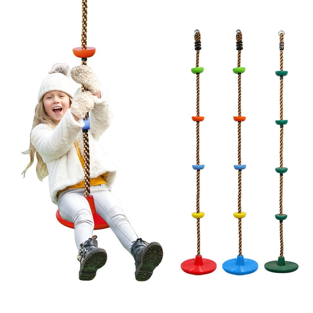 EQWLJWE Outdoor ToysClimbing Rope with and Disc Tree Seat Set Kids Outdoor Set