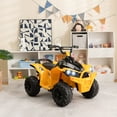 thumbnail image 2 of Costway 12V Battery Powered Kids Ride On ATV Electric 4-Wheeler Quad Car with  MP3 & Light, 2 of 10