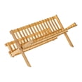 thumbnail image 2 of TopLLC Dish Drying Rack, 2 Tier Large Dish Rack, Dish Drainer Tray Made Of Bamboo, Foldable Drainer Rack, Large Capacity, 2 of 5