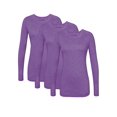 thumbnail image 1 of Sivvan Lot de 3 T-Shirts à Manches Longues Confort pour Femmes / T-Shirt sous-Blouse, 1 of 7