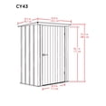 thumbnail image 3 of Arrow 4 x 3 x 6 ft Green Shed, 3 of 6