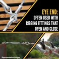 thumbnail image 2 of US Cargo Control 3/4 Inch x 6 Inch Eye and Eye Galvanized Turnbuckle Working Load Limit 5 200 Pounds 2 Pack Uses: Tower Suspension Tensioning, 2 of 4