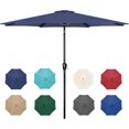 thumbnail image 1 of Simple Deluxe 9ft Outdoor Market Table Patio Umbrella with Button Tilt and Crank, Large Sun Umbrella with Sturdy Pole& Fade Resistant Canopy, Dark Blue, 1 of 7