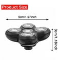 thumbnail image 3 of Paire de 5 Têtes de Rasoir Flottantes pour Rasage de la Tête Chauve, Tête de Rasoir 4D et Tête de Rasoir pour le Visage, 3 of 6