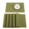 thumbnail image 3 of 1 Pce/6 Pcs Napperon en PVC Tissé Napperon Résistant à la Chaleur Tapis de table de Cuisine Antidérapant Dessous de Verre, 3 of 8