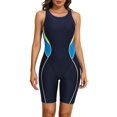 thumbnail image 2 of Beautyin Athletic One Piece Swimsuits for Women Boyleg Swimwear Racerback Bathing Suits, 2 of 5