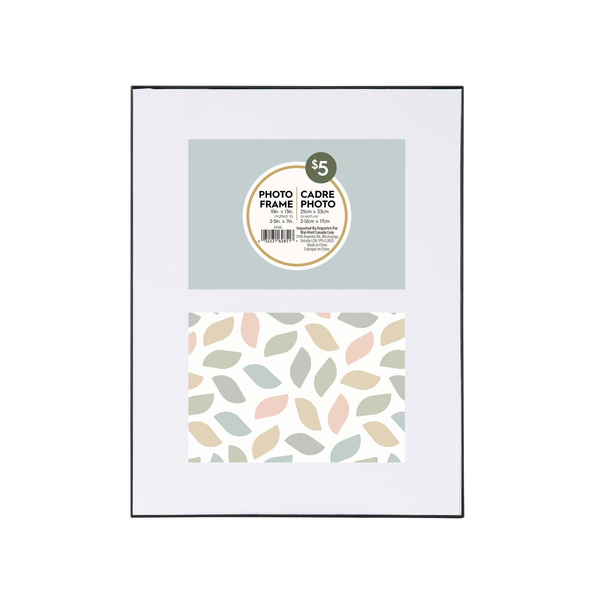 DesignOvation Slimline 2-Opening Black Collage Picture Frame