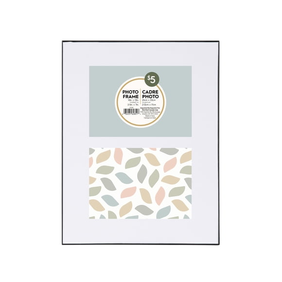 DesignOvation Slimline 2-Opening Black Collage Picture Frame