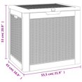 thumbnail image 4 of vidaXL Garden Storage Box Light Brown 55.5x43x53 cm Polypropylene, 4 of 5