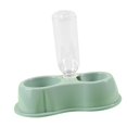 thumbnail image 2 of GROWTH TANK Pet Cat Double Bowl Feeder Automatic Water Dispenser Bottom Non Slip Light Green, 2 of 6