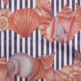 thumbnail image 1 of oneOone Georgette Viscose Red Fabric Sea Shells Ocean Dress Material Fabric Print Fabric By The Yard 42 Inch Wide, 1 of 4